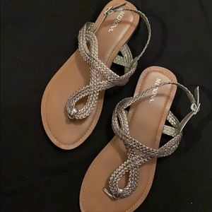 Silver sandals